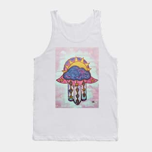 Raining Gems Hamsa by Harriette Knight Tank Top